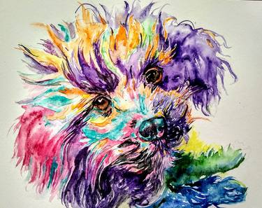 Print of Dogs Paintings by Daniela Vasileva