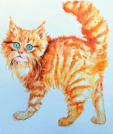 Print of Figurative Cats Paintings by Daniela Vasileva