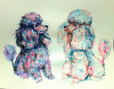 Print of Pop Art Dogs Paintings by Daniela Vasileva