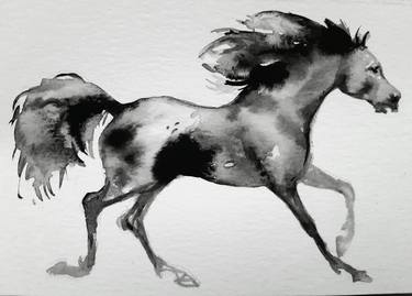 Print of Abstract Expressionism Horse Drawings by Daniela Vasileva