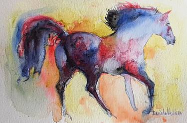 Print of Abstract Expressionism Horse Paintings by Daniela Vasileva