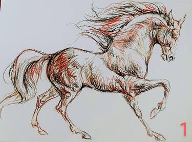 Print of Figurative Horse Drawings by Daniela Vasileva