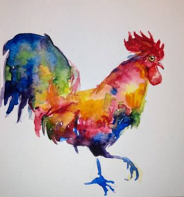 Rooster chicken bird art thumb