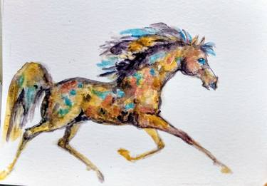 Original Figurative Horse Paintings by Daniela Vasileva