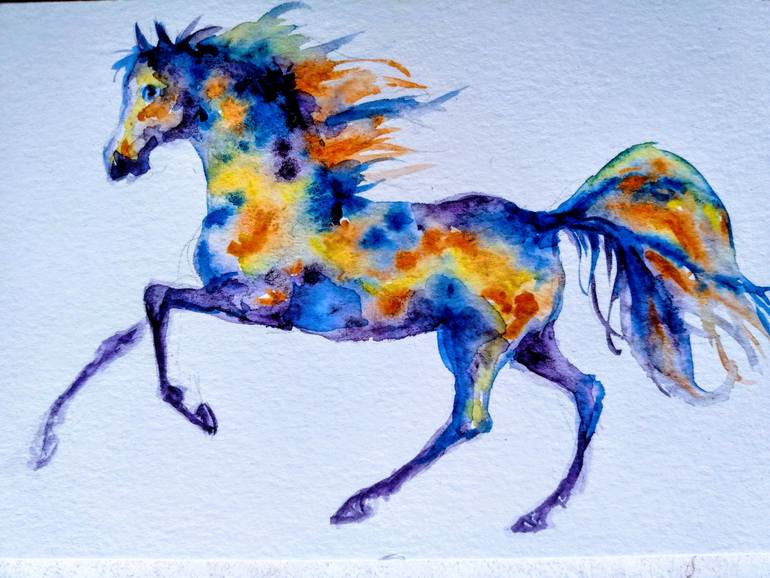 Original Contemporary Horse Painting by Daniela Vasileva