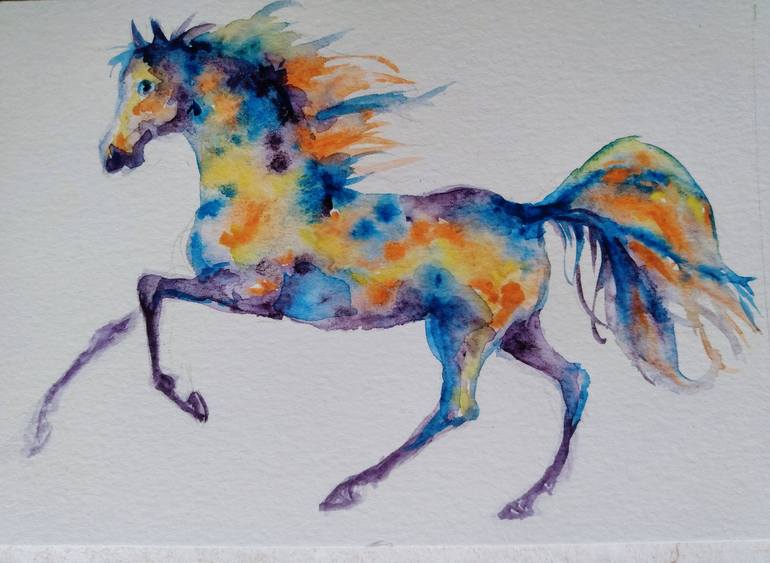 Original Contemporary Horse Painting by Daniela Vasileva