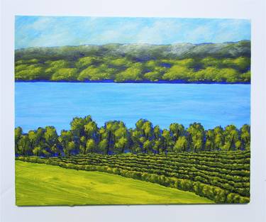 Seneca Lake (ORIGINAL ACRYLIC PAINTING) 8" x 10" by Mike Kraus thumb