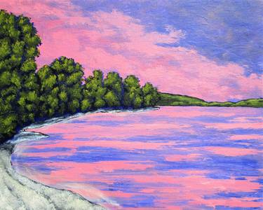 Otisco Lake (ORIGINAL ACRYLIC PAINTING) 8" x 10" by Mike Kraus thumb