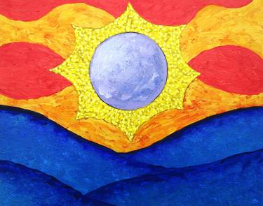 Total Solar Eclipse (ORIGINAL ACRYLIC PAINTING) by Mike Kraus thumb