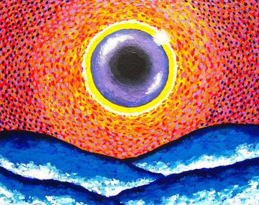 Total Solar Eclipse (ORIGINAL PAINTING) 8" x 10" by Mike Kraus thumb