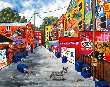 Original Conceptual Graffiti Painting by Mike Kraus