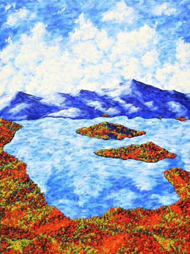 *Lake Placid (ORIGINAL ACRYLIC PAINTING) 36" x 48" by Mike Kraus thumb