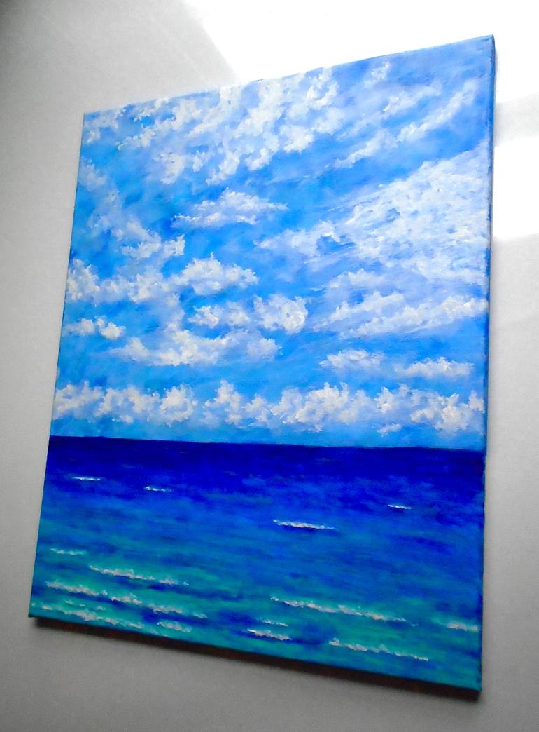 Original Abstract Expressionism Seascape Painting by Mike Kraus