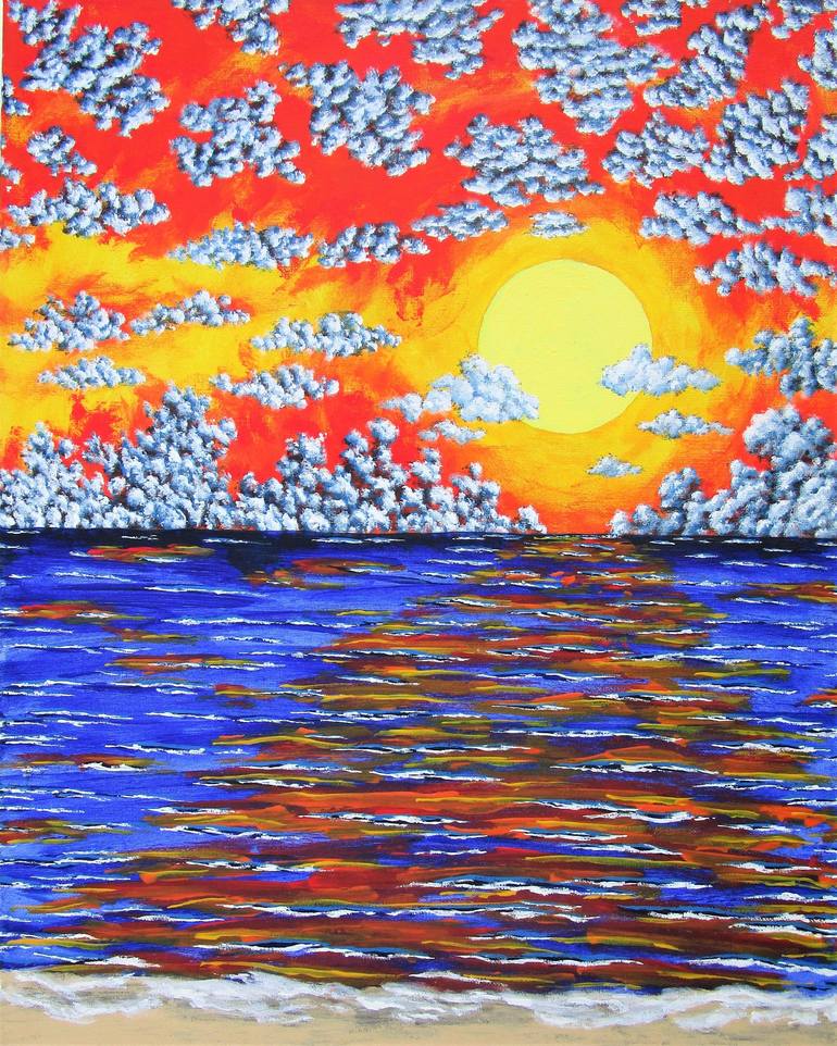 Original Abstract Seascape Painting by Mike Kraus