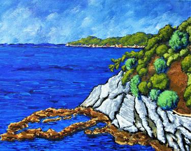 On the Shores of Toulon, France (PAINTING) 8" x 10" by Mike Kraus thumb
