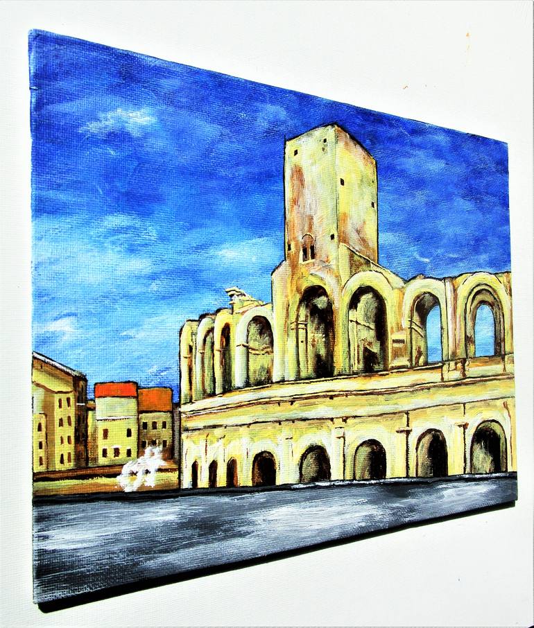 Original Documentary Architecture Painting by Mike Kraus