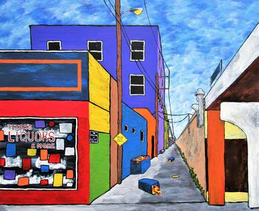 Chicago Alley (ORIGINAL PAINTING) 16" x 20" by Mike Kraus thumb