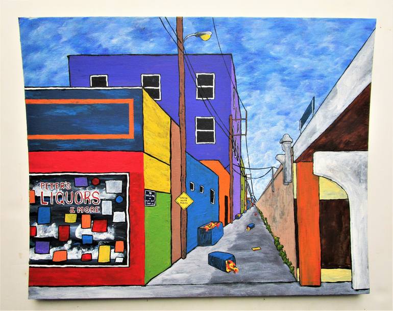 Original Documentary Architecture Painting by Mike Kraus
