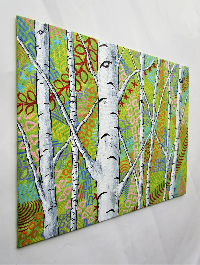 Original Pop Art Tree Painting by Mike Kraus