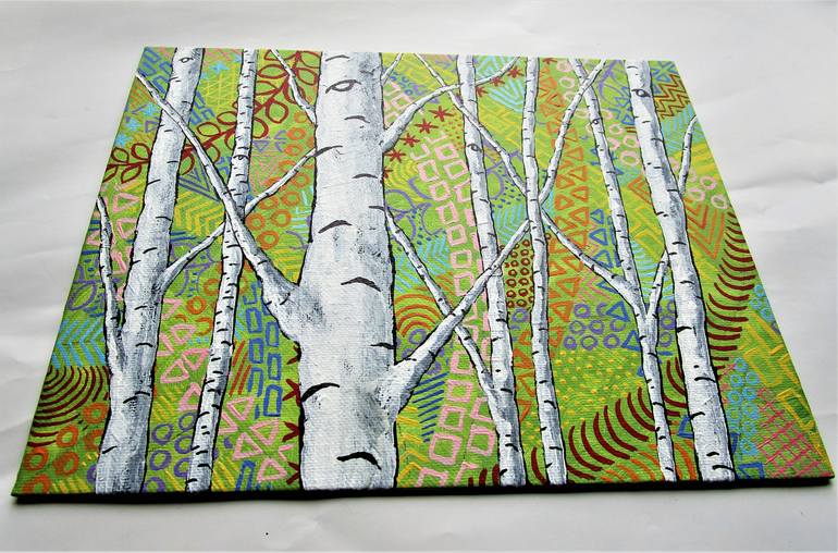 Original Pop Art Tree Painting by Mike Kraus