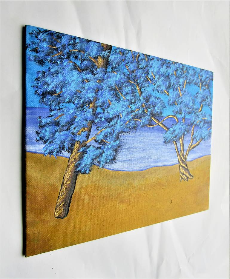 Original Expressionism Tree Painting by Mike Kraus