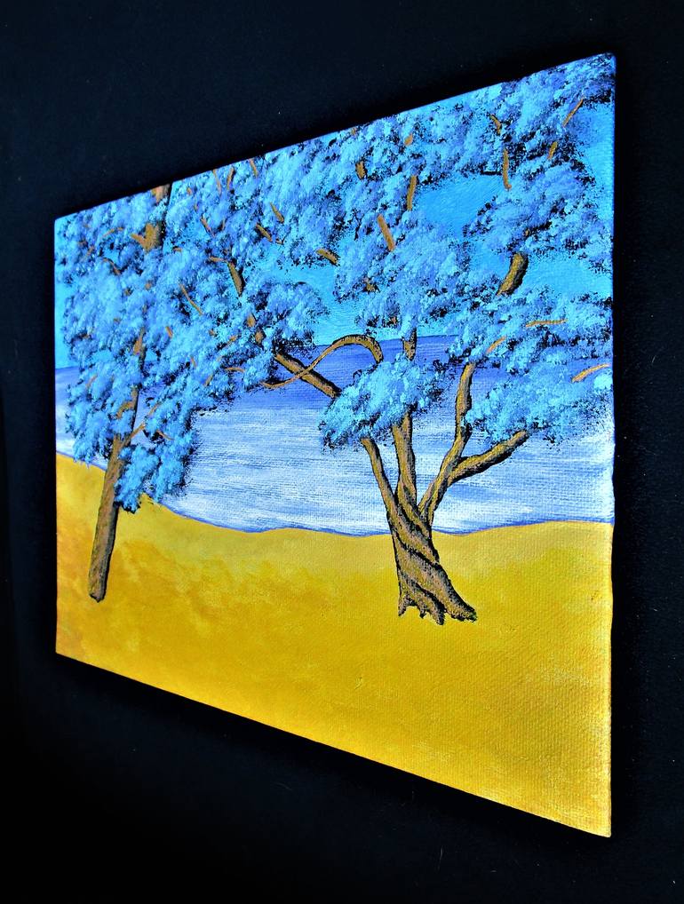 Original Expressionism Tree Painting by Mike Kraus