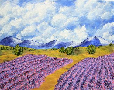 Fields of Lavender (ORIGINAL PAINTING) 8" x 10" by Mike Kraus thumb
