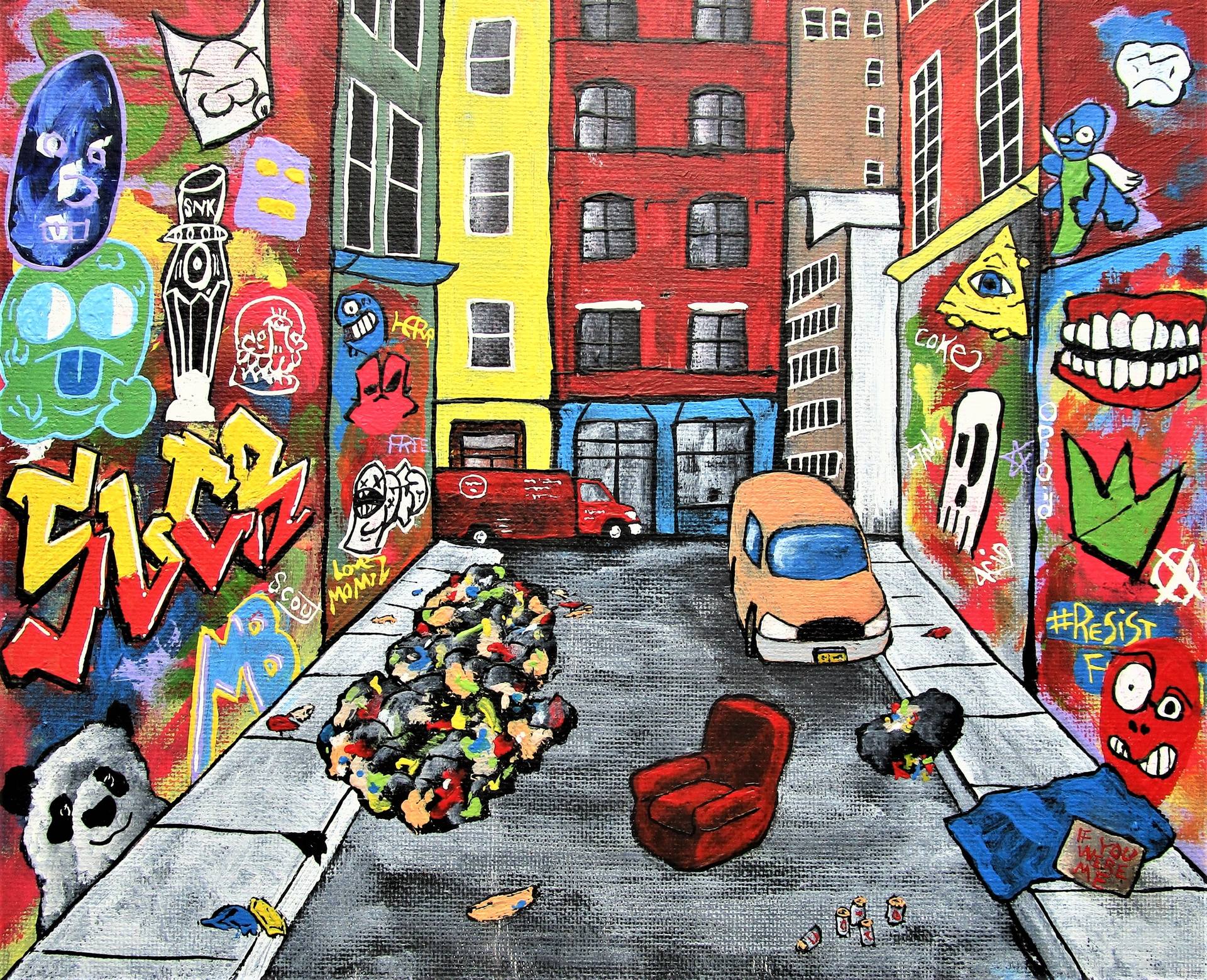 GREENWICH VILLAGE」スティーブマックギー 3Dアート サイン有