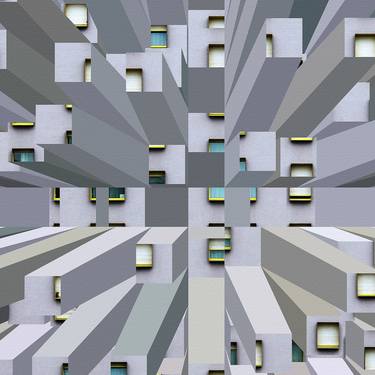 Original Abstract Geometric Digital by Rudi Erevan