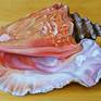 Oilpainting made on natural board with extrafine oilcolors.
I really love the bright colors of the animals like this amazing shell.