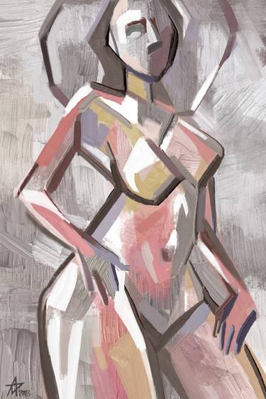 Print of Cubism Erotic Digital by Munir Akhmejanov