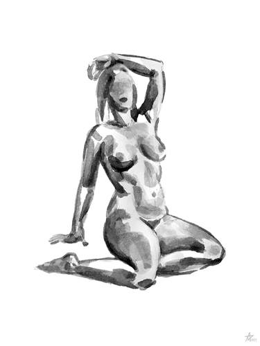 Print of Figurative Nude Paintings by Munir Akhmejanov