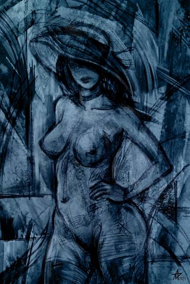 Print of Figurative Erotic Mixed Media by Munir Akhmejanov