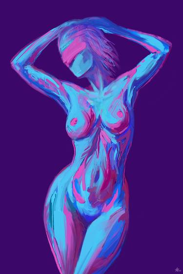 Print of Nude Digital by Munir Akhmejanov