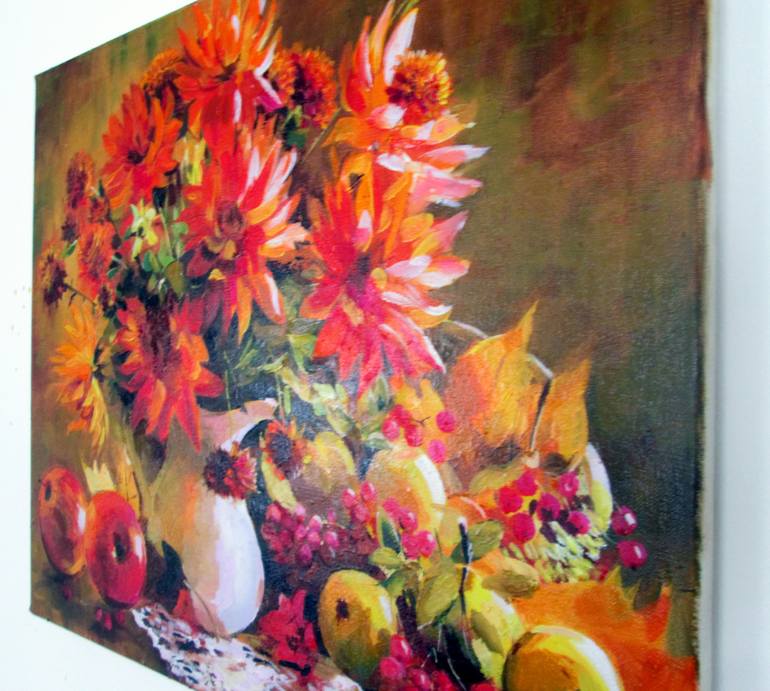 Original Impressionism Floral Painting by Igor Pautov