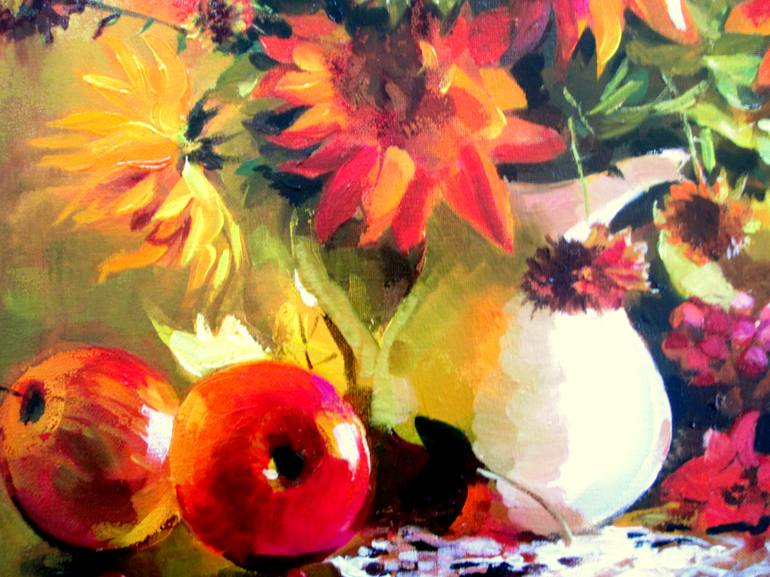 Original Impressionism Floral Painting by Igor Pautov