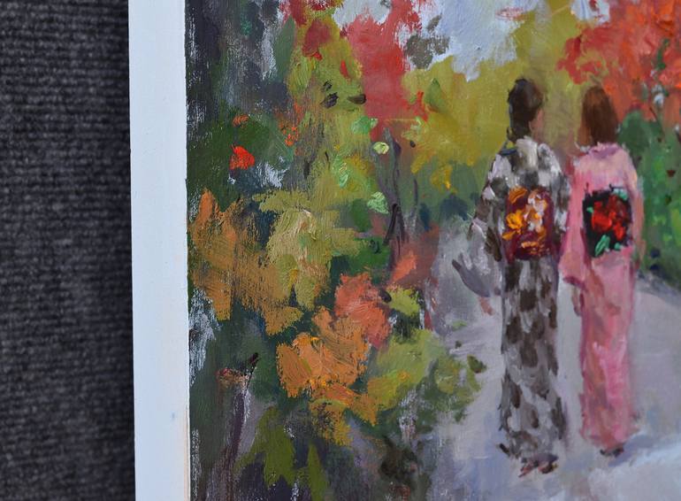 Original Figurative Garden Painting by Oksana Johnson