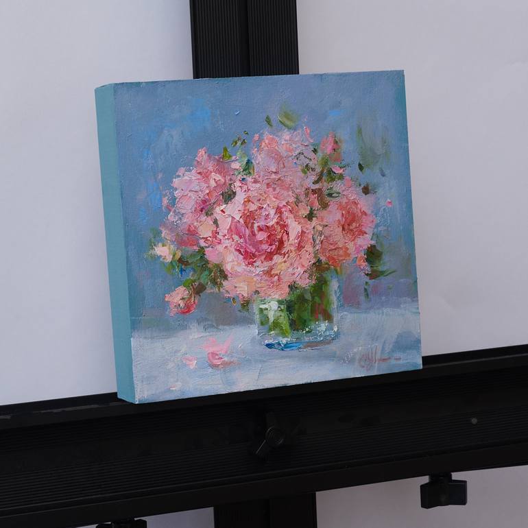 Original Impressionism Floral Painting by Oksana Johnson