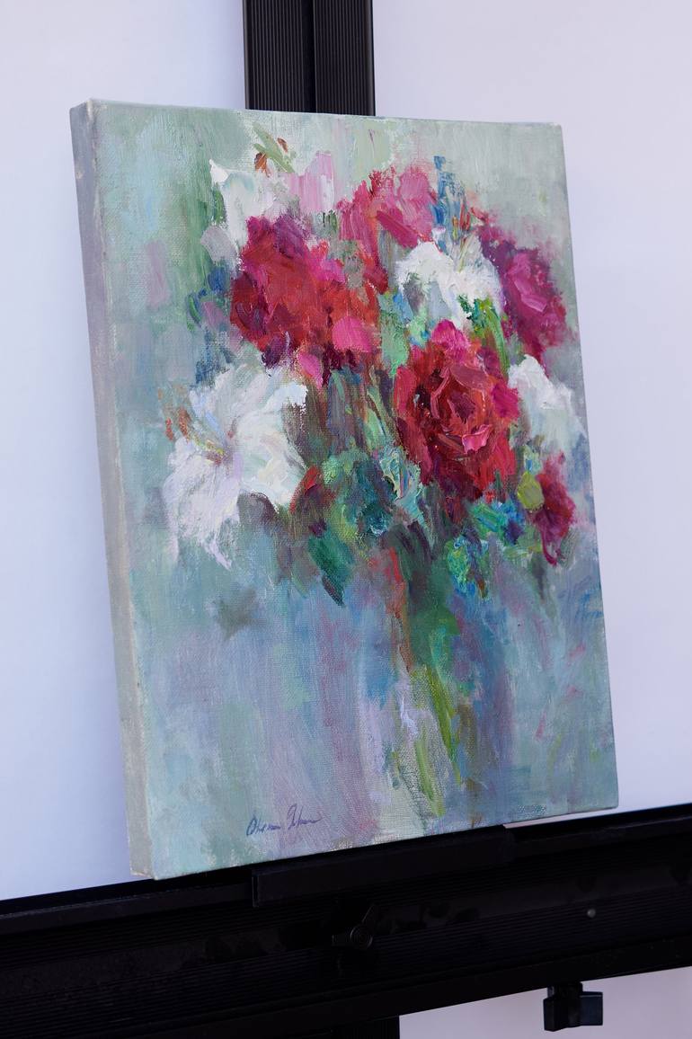 Original Floral Painting by Oksana Johnson