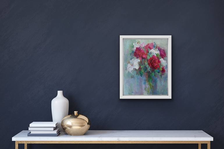 Original Impressionism Floral Painting by Oksana Johnson