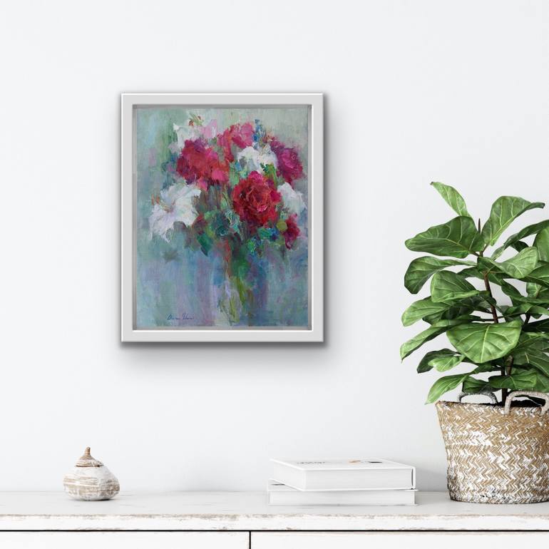 Original Floral Painting by Oksana Johnson