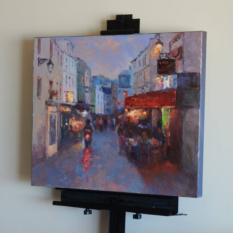 Original Impressionism Cities Painting by Oksana Johnson