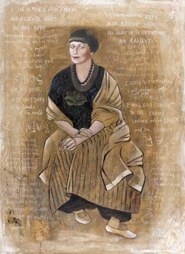 Print of Dada Portrait Paintings by Victoria Martos