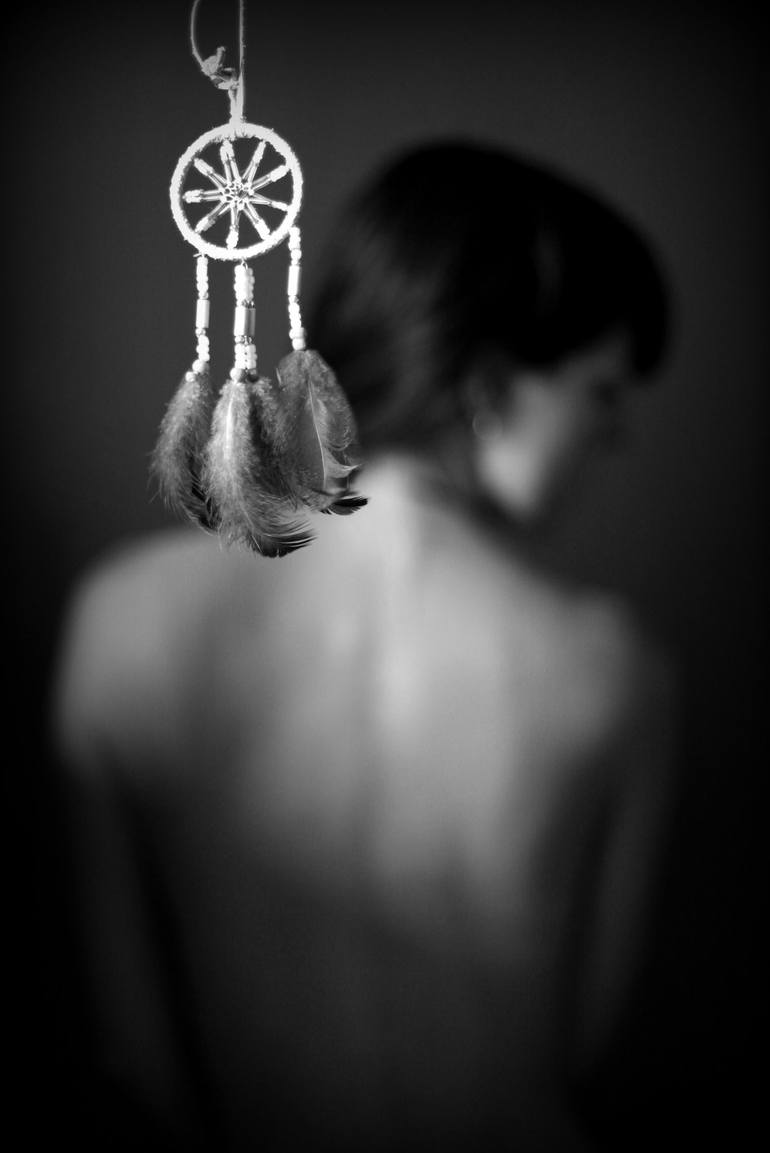 dream catcher black and white photography