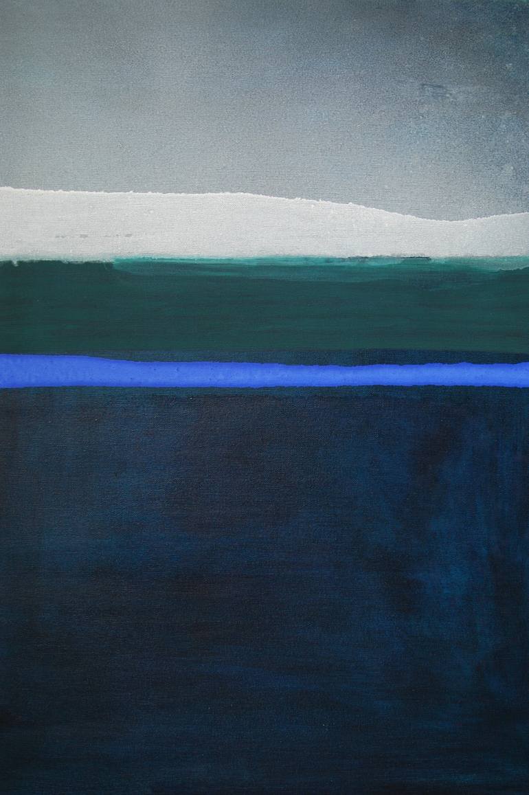 'Blue Line' Painting by David Lucas | Saatchi Art