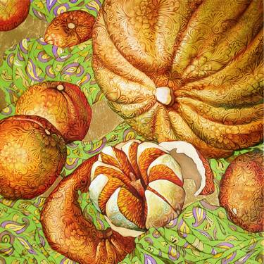 "Still life with pumpkin and oranges" thumb