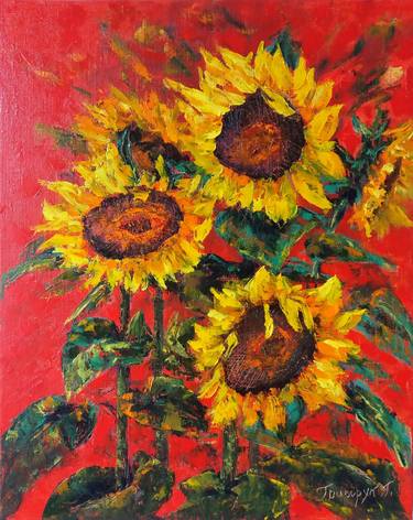 Print of Expressionism Floral Paintings by Galina Grygoruk