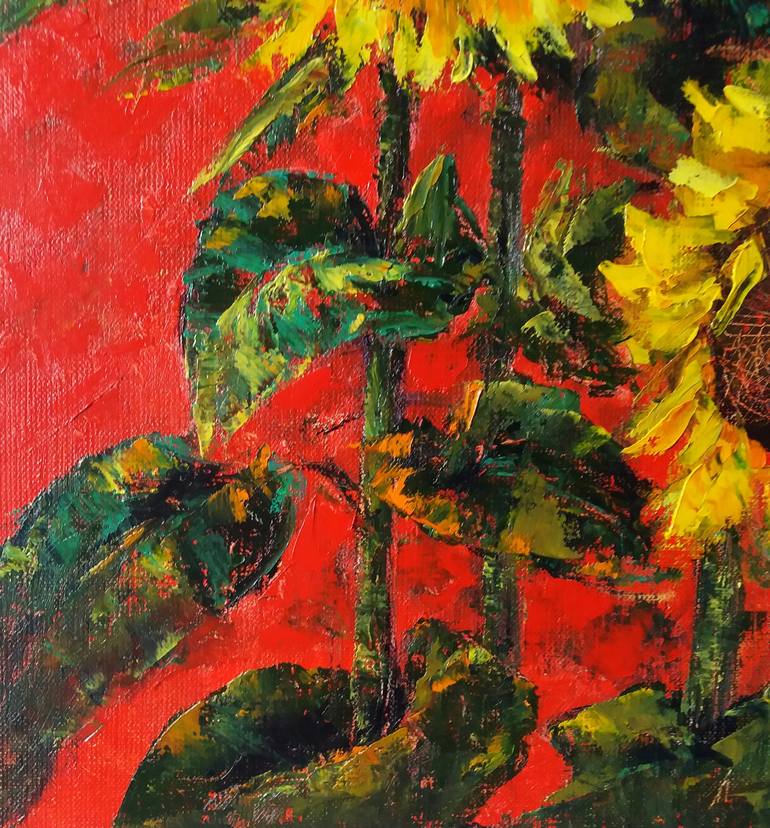 Original Expressionism Floral Painting by Galina Grygoruk