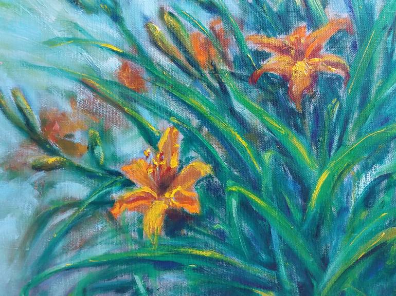 Wild Lilies Painting by Galina Grygoruk | Saatchi Art