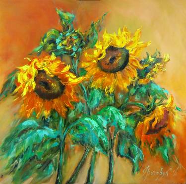 Print of Impressionism Floral Paintings by Galina Grygoruk
